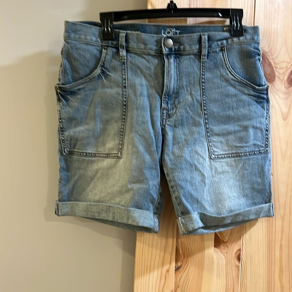 LOFT Light Blue Jean Shorts